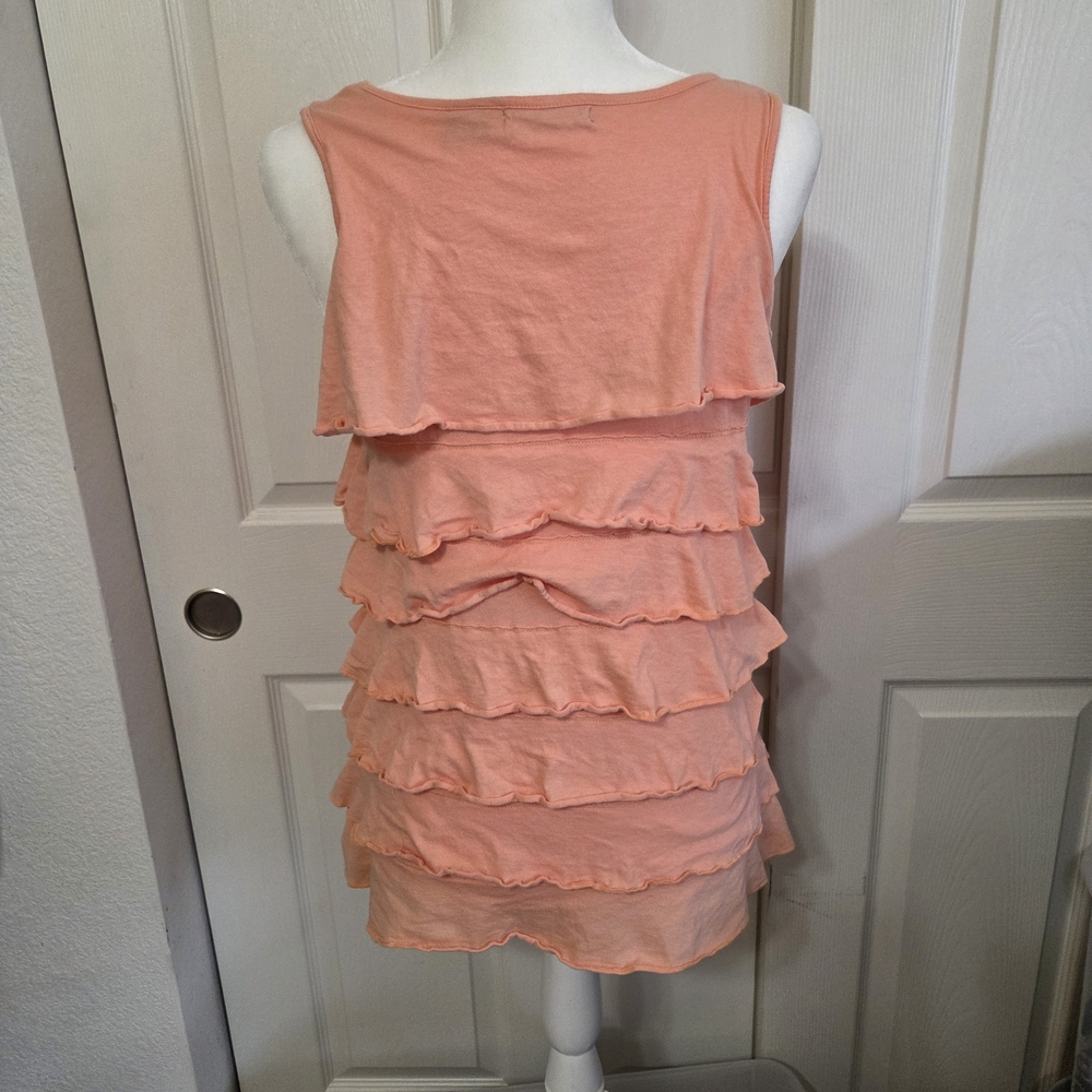 Kersh Coral Ruffle Layered Tank Top - Picture 3 of 4